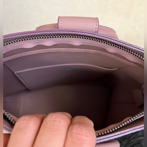 Loop handle, vegan, mauve bag - Picture 2 of 3
